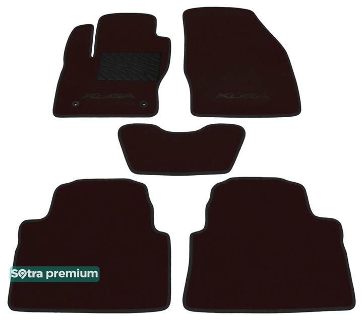 Sotra 07379-CH-CHOCO Interior mats Sotra two-layer brown for Ford Kuga (2008-2012), set 07379CHCHOCO