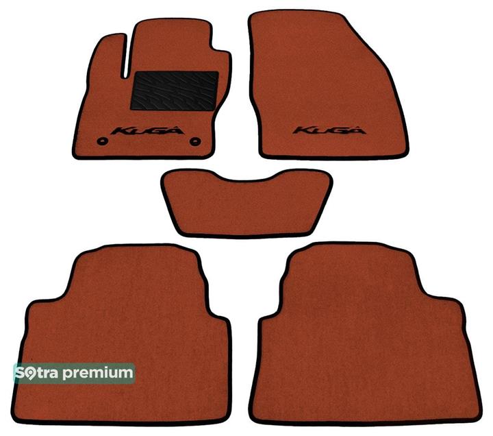 Sotra 07379-CH-TERRA Interior mats Sotra two-layer terracotta for Ford Kuga (2008-2012), set 07379CHTERRA