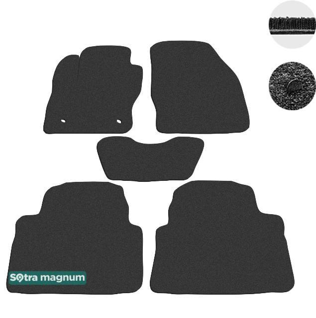 Sotra 07379-MG15-BLACK Interior mats Sotra two-layer black for Ford Kuga (2008-2012), set 07379MG15BLACK
