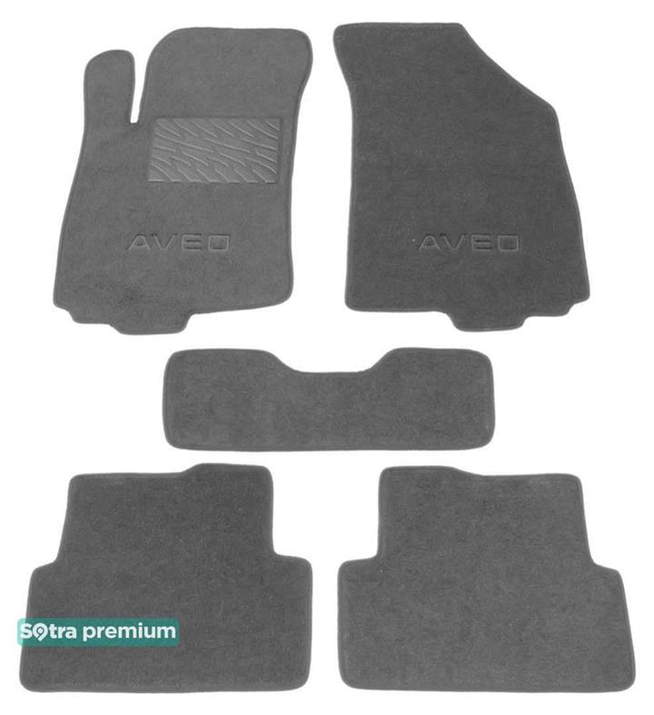 Sotra 07381-CH-GREY Interior mats Sotra two-layer gray for Chevrolet Aveo (2011-), set 07381CHGREY