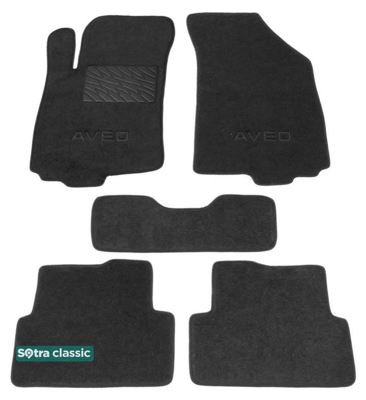 Sotra 07381-GD-GREY Interior mats Sotra two-layer gray for Chevrolet Aveo (2011-), set 07381GDGREY