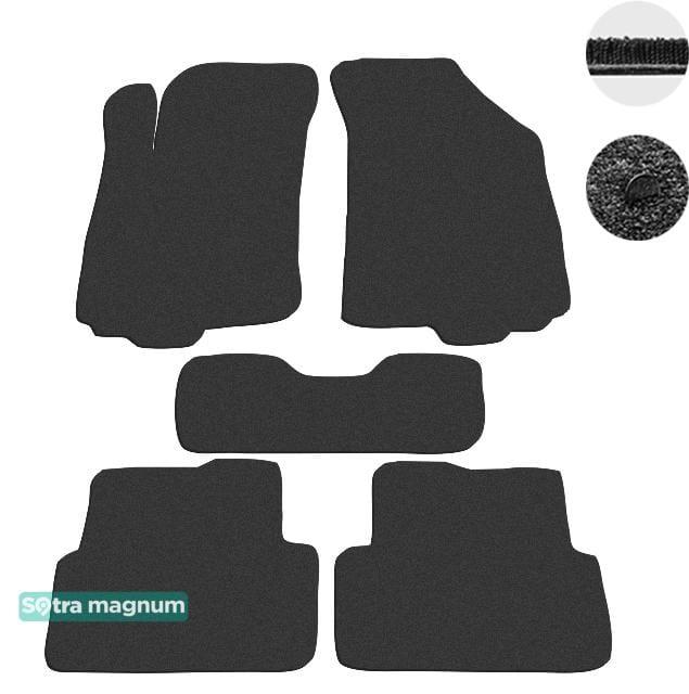 Sotra 07381-MG15-BLACK Interior mats Sotra two-layer black for Chevrolet Aveo (2011-), set 07381MG15BLACK