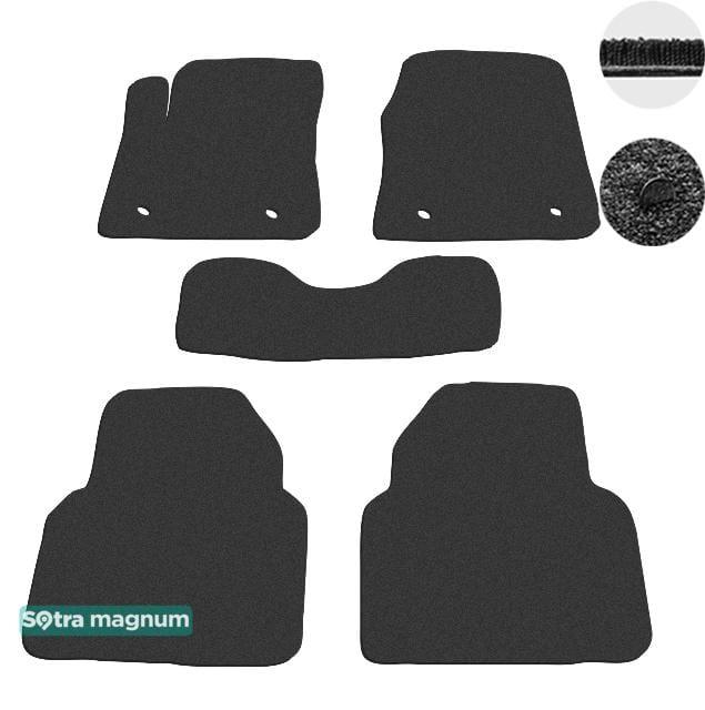 Sotra 07384-MG15-BLACK Interior mats Sotra two-layer black for MG Rover 6 (2010-), set 07384MG15BLACK