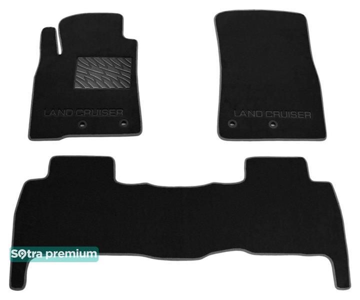 Sotra 07385-CH-BLACK Interior mats Sotra two-layer black for Toyota Land cruiser (2012-2015), set 07385CHBLACK