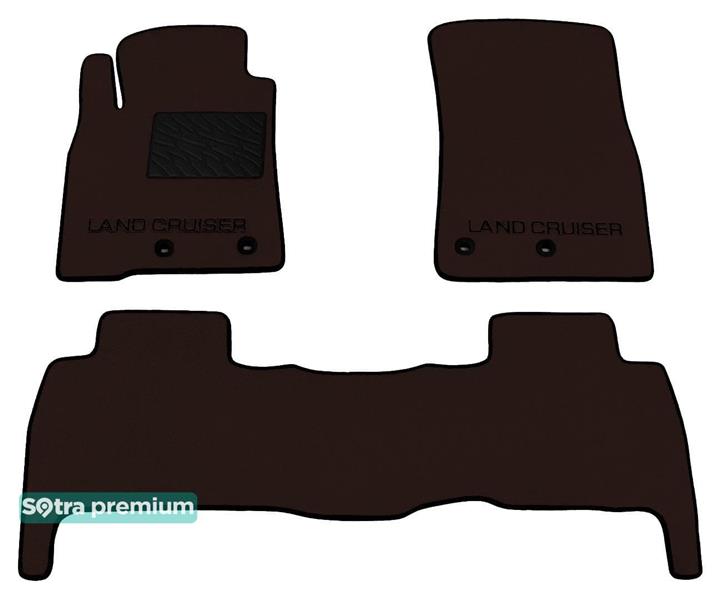 Sotra 07385-CH-CHOCO Interior mats Sotra two-layer brown for Toyota Land cruiser (2012-2015), set 07385CHCHOCO