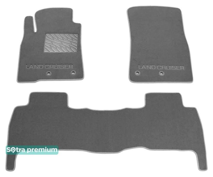 Sotra 07385-CH-GREY Interior mats Sotra two-layer gray for Toyota Land cruiser (2012-2015), set 07385CHGREY