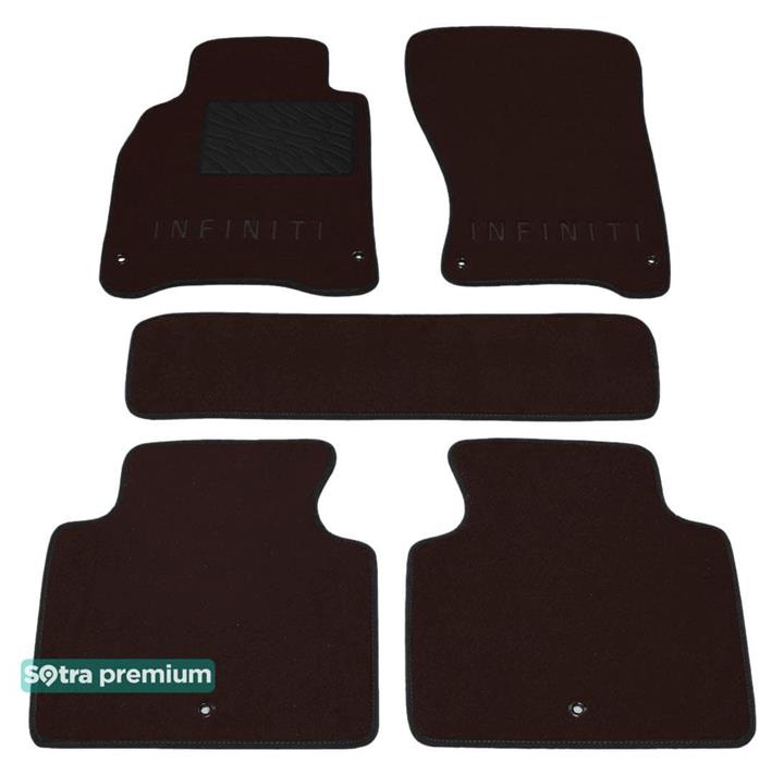 Sotra 07388-CH-CHOCO Interior mats Sotra two-layer brown for Infiniti M / q70 (2009-), set 07388CHCHOCO