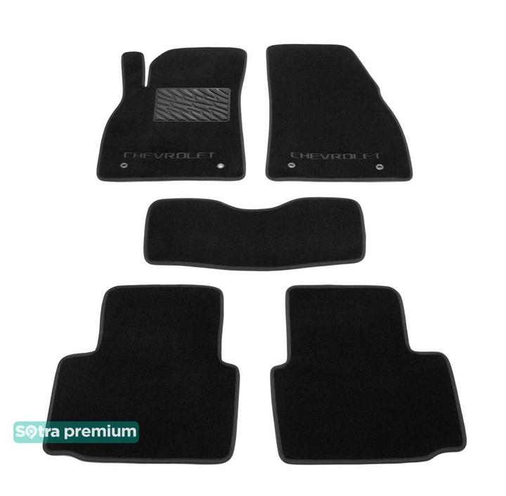Sotra 07394-CH-BLACK Interior mats Sotra two-layer black for Chevrolet Malibu (2012-2016), set 07394CHBLACK