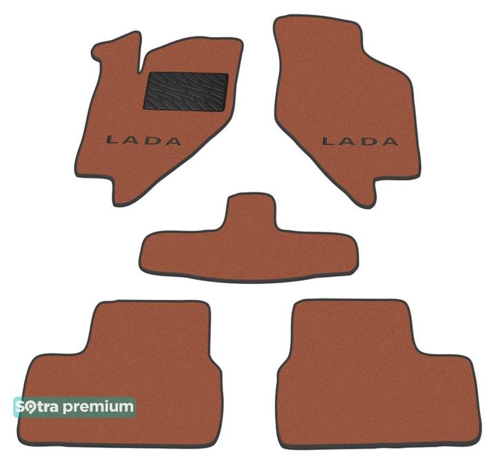 Sotra 07399-CH-TERRA Interior mats Sotra two-layer terracotta for VAZ (Lada) Granta (2011-), set 07399CHTERRA