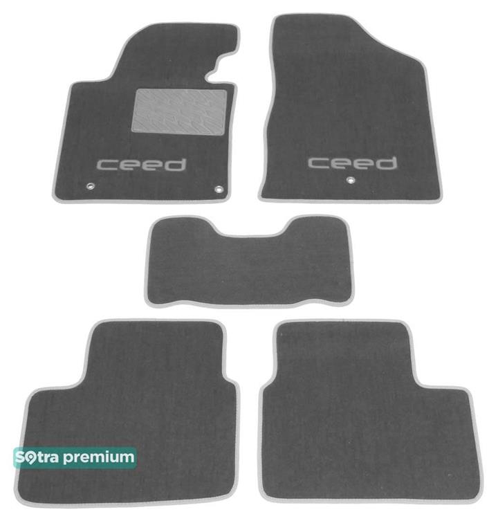 Sotra 07401-CH-GREY Interior mats Sotra two-layer gray for KIA Cee'd (2012-), set 07401CHGREY