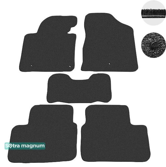 Sotra 07401-MG15-BLACK Interior mats Sotra two-layer black for KIA Cee'd (2012-), set 07401MG15BLACK