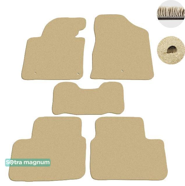 Sotra 07401-MG20-BEIGE Interior mats Sotra two-layer beige for KIA Cee'd (2012-), set 07401MG20BEIGE