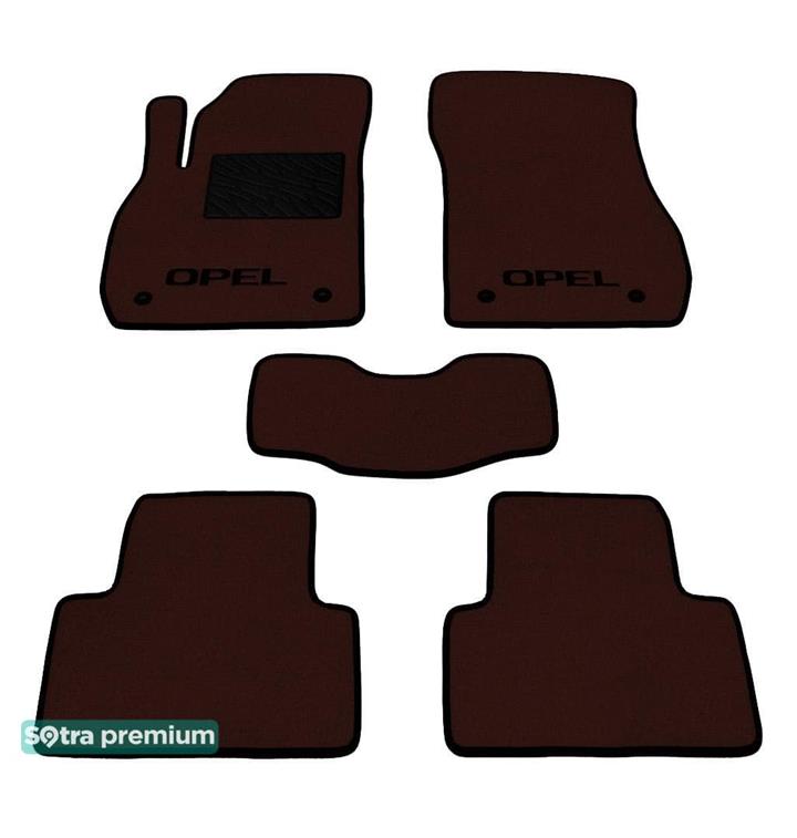 Sotra 07404-CH-CHOCO Interior mats Sotra two-layer brown for Opel Zafira tourer c (2011-), set 07404CHCHOCO