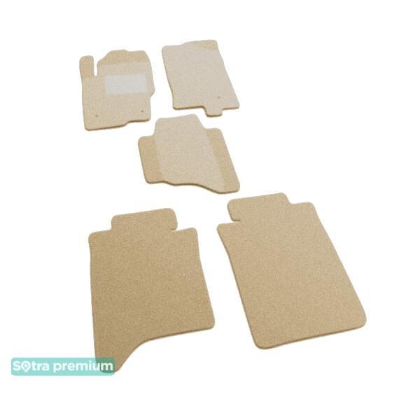 Sotra 07413-CH-BEIGE Interior mats Sotra two-layer beige for Nissan Navara (2011-2015), set 07413CHBEIGE