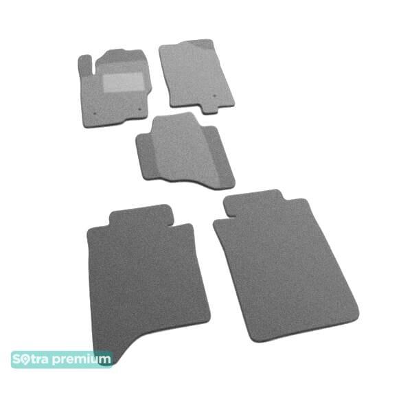 Sotra 07413-CH-GREY Interior mats Sotra two-layer gray for Nissan Navara (2011-2015), set 07413CHGREY