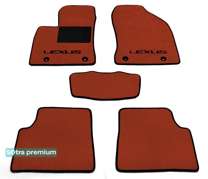Sotra 07414-CH-TERRA Interior mats Sotra two-layer terracotta for Lexus Ct (2010-), set 07414CHTERRA