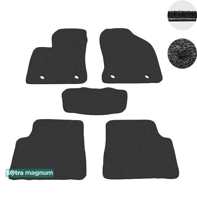 Sotra 07414-MG15-BLACK Interior mats Sotra two-layer black for Lexus Ct (2010-), set 07414MG15BLACK