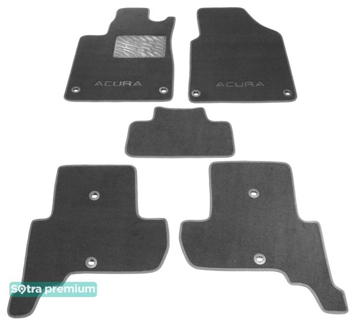 Sotra 07416-CH-GREY Interior mats Sotra two-layer gray for Acura Zdx (2009-2013), set 07416CHGREY