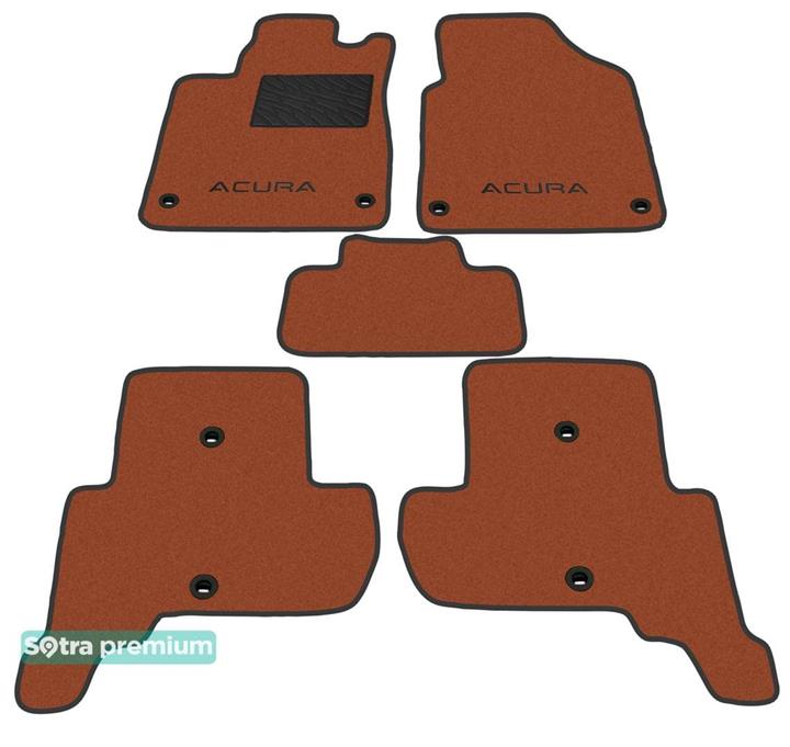 Sotra 07416-CH-TERRA Interior mats Sotra two-layer terracotta for Acura Zdx (2009-2013), set 07416CHTERRA