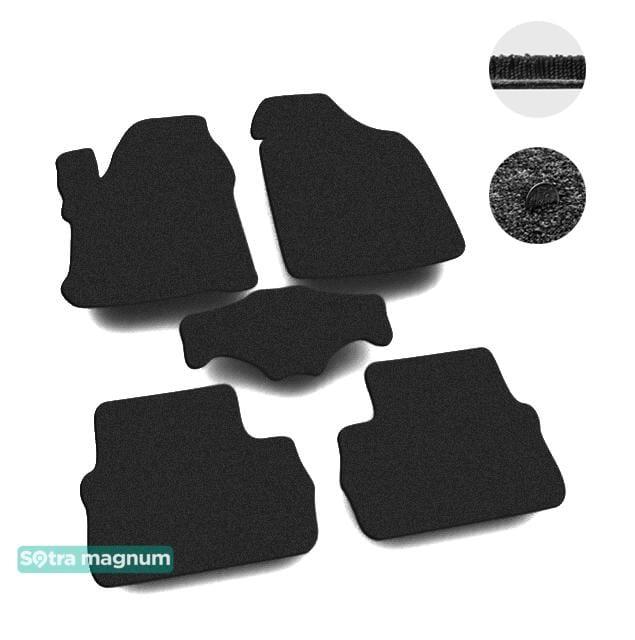 Sotra 07422-MG15-BLACK Interior mats Sotra two-layer black for Chery X1 / beat (2010-), set 07422MG15BLACK
