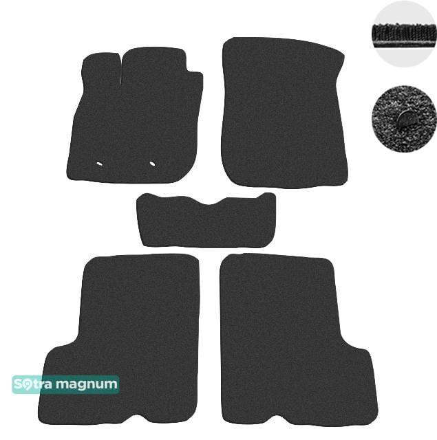 Sotra 07423-MG15-BLACK Interior mats Sotra two-layer black for Renault Duster (2009-2013), set 07423MG15BLACK