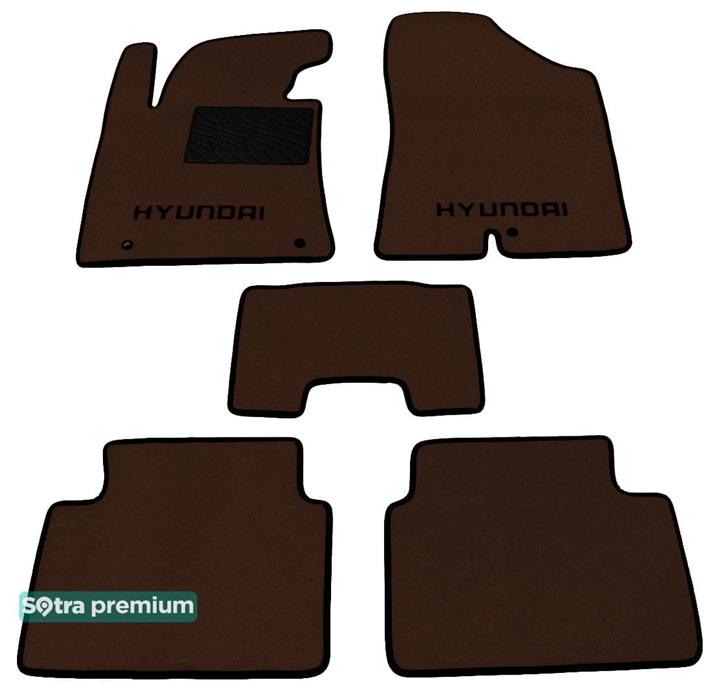 Sotra 07424-CH-CHOCO Interior mats Sotra two-layer brown for Hyundai I30 (2012-2016), set 07424CHCHOCO