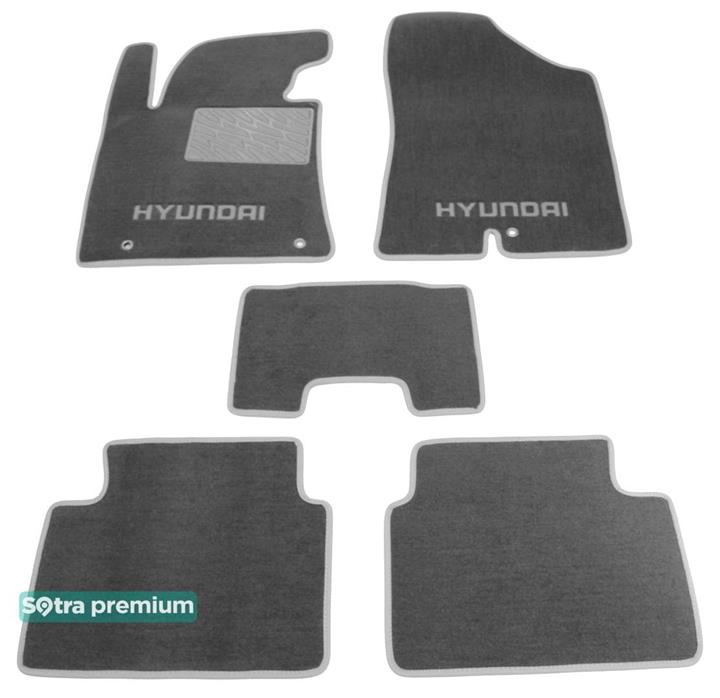 Sotra 07424-CH-GREY Interior mats Sotra two-layer gray for Hyundai I30 (2012-2016), set 07424CHGREY