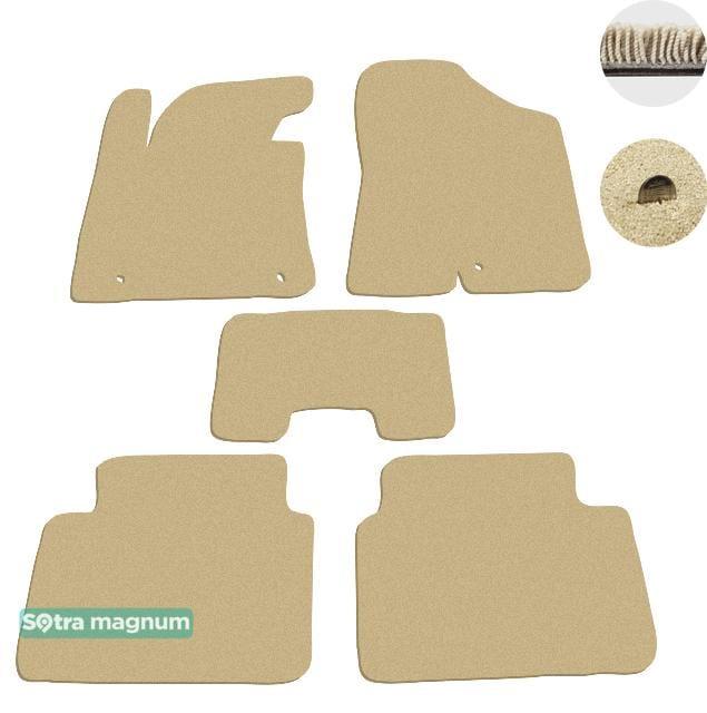Sotra 07424-MG20-BEIGE Interior mats Sotra two-layer beige for Hyundai I30 (2012-2016), set 07424MG20BEIGE