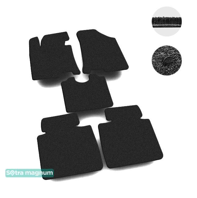 Sotra 07429-MG15-BLACK Interior mats Sotra two-layer black for Hyundai I40 (2011-), set 07429MG15BLACK