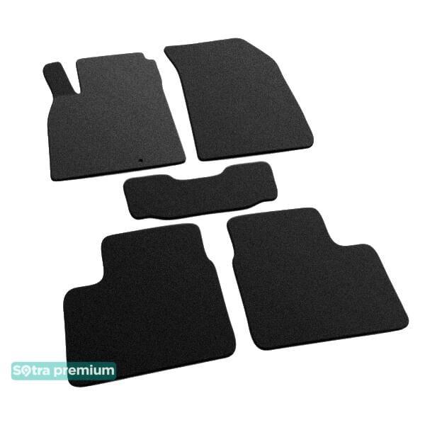 Sotra 07432-CH-BLACK Interior mats Sotra two-layer black for Nissan Micra (2010-2016), set 07432CHBLACK
