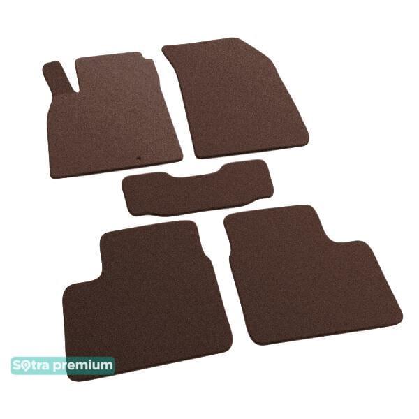 Sotra 07432-CH-CHOCO Interior mats Sotra two-layer brown for Nissan Micra (2010-2016), set 07432CHCHOCO