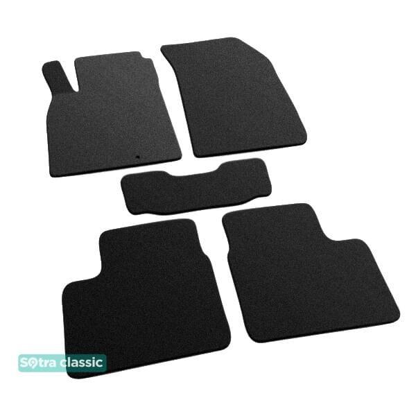 Sotra 07432-GD-BLACK Interior mats Sotra two-layer black for Nissan Micra (2010-2016), set 07432GDBLACK