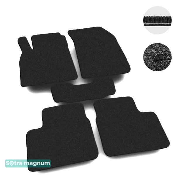 Sotra 07432-MG15-BLACK Interior mats Sotra two-layer black for Nissan Micra (2010-2016), set 07432MG15BLACK