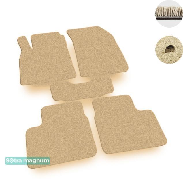 Sotra 07432-MG20-BEIGE Interior mats Sotra two-layer beige for Nissan Micra (2010-2016), set 07432MG20BEIGE