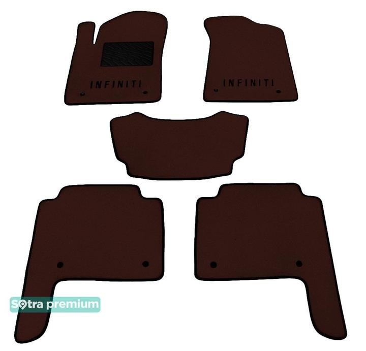 Sotra 07435-CH-CHOCO Interior mats Sotra two-layer brown for Infiniti Qx80/qx56 (2010-), set 07435CHCHOCO