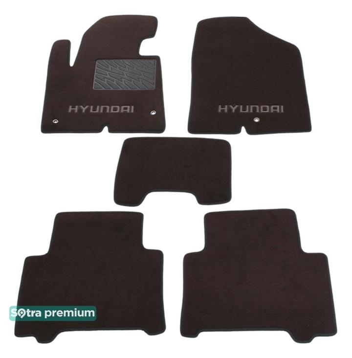 Sotra 07436-CH-CHOCO Interior mats Sotra two-layer brown for Hyundai Santa fe (2013-), set 07436CHCHOCO