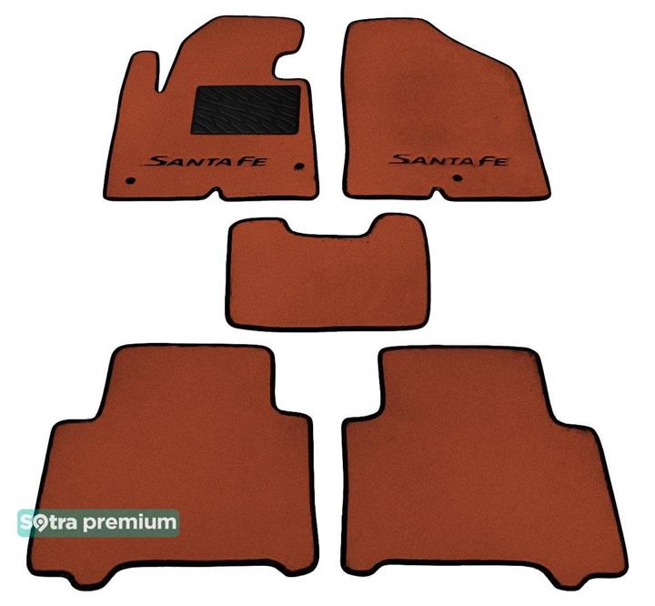 Sotra 07436-CH-TERRA Interior mats Sotra two-layer terracotta for Hyundai Santa fe (2013-), set 07436CHTERRA