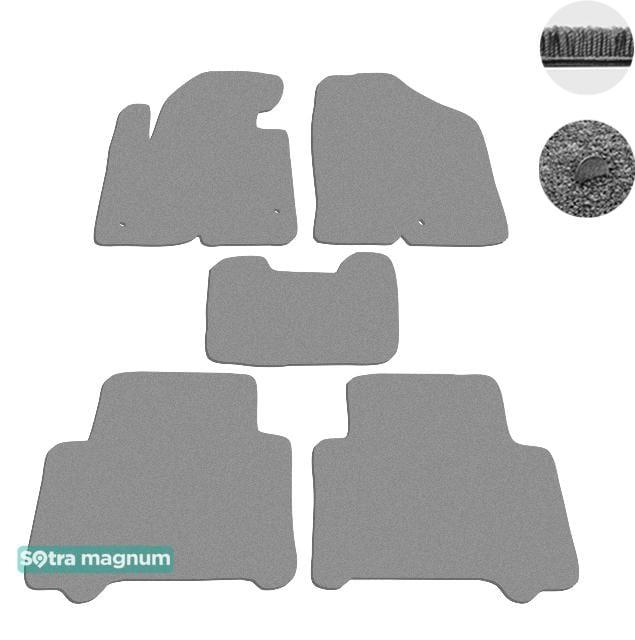Sotra 07436-MG20-GREY Interior mats Sotra two-layer gray for Hyundai Santa fe (2013-), set 07436MG20GREY