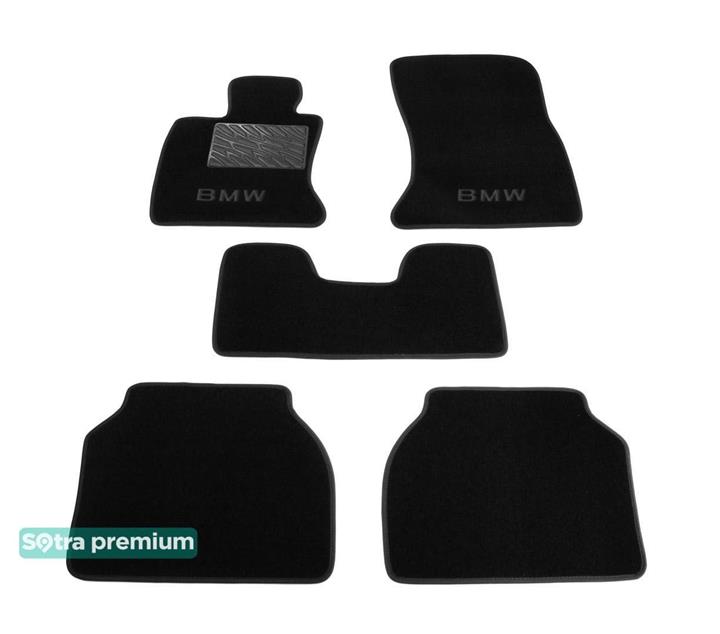 Sotra 07438-CH-BLACK Interior mats Sotra two-layer black for BMW 5-series gt (2009-), set 07438CHBLACK