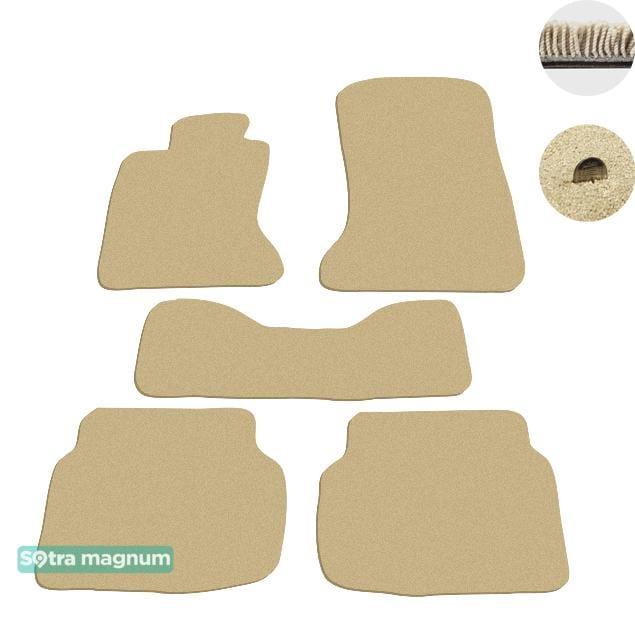 Sotra 07442-MG20-BEIGE Interior mats Sotra two-layer beige for BMW 7-series (2008-2015), set 07442MG20BEIGE
