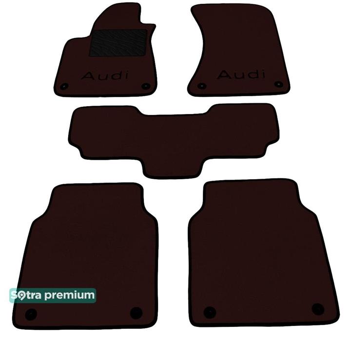 Sotra 07445-CH-CHOCO Interior mats Sotra two-layer brown for Audi A8l (2010-), set 07445CHCHOCO