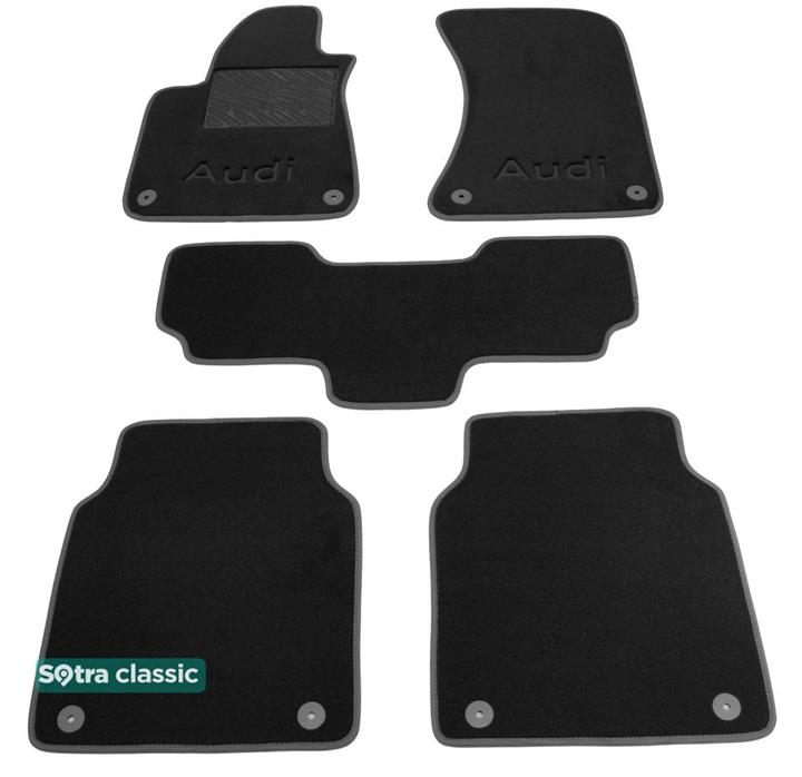 Sotra 07445-GD-BLACK Interior mats Sotra two-layer black for Audi A8l (2010-), set 07445GDBLACK