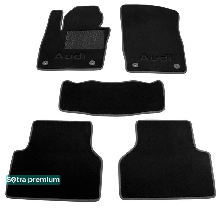 Sotra 07447-CH-BLACK Interior mats Sotra two-layer black for Audi Q3 (2011-), set 07447CHBLACK