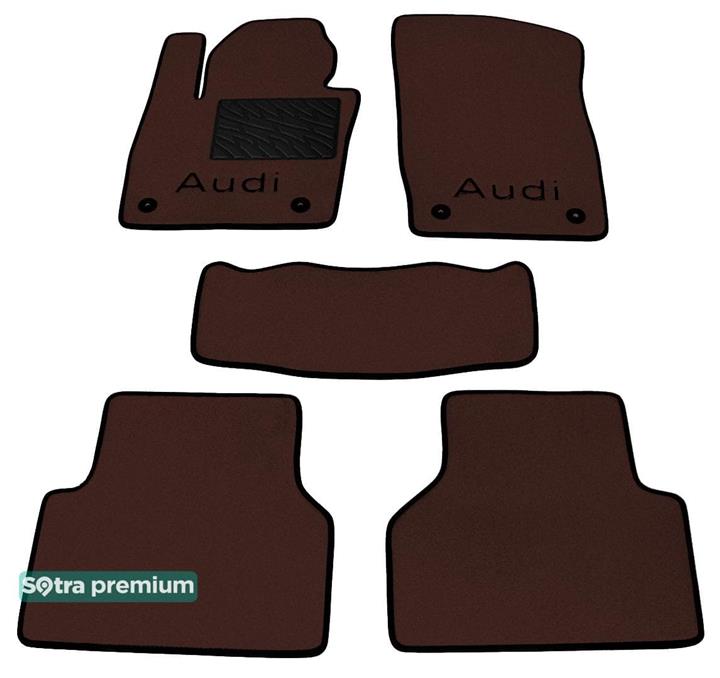 Sotra 07447-CH-CHOCO Interior mats Sotra two-layer brown for Audi Q3 (2011-), set 07447CHCHOCO