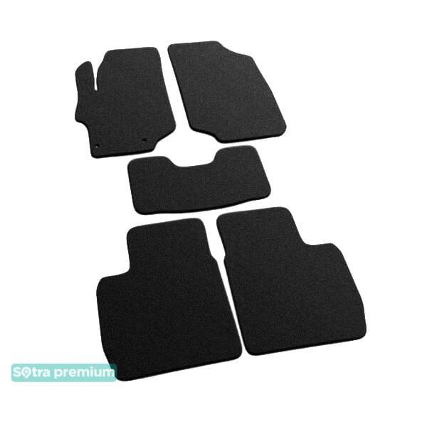 Sotra 07449-CH-BLACK Interior mats Sotra two-layer black for Peugeot 301 (2012-), set 07449CHBLACK