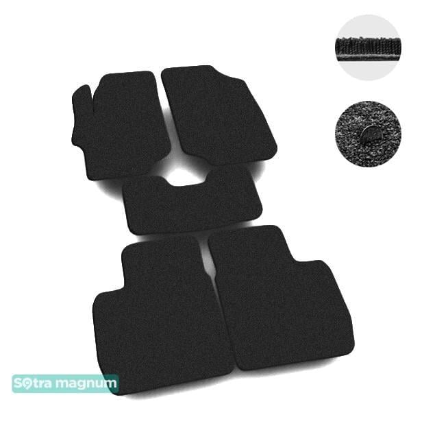 Sotra 07449-MG15-BLACK Interior mats Sotra two-layer black for Peugeot 301 (2012-), set 07449MG15BLACK