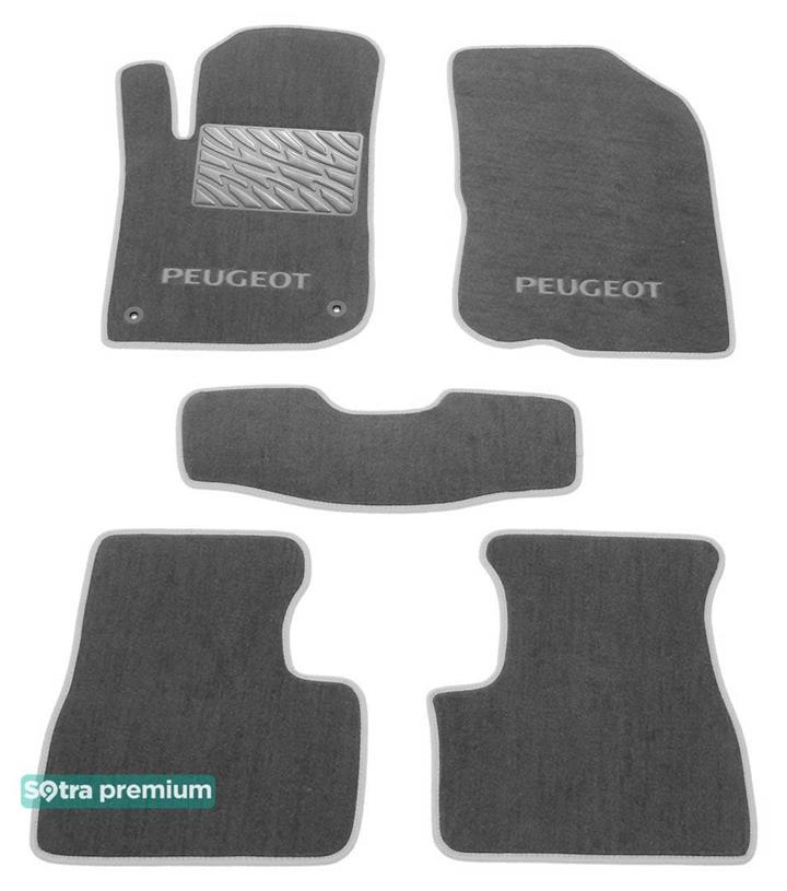 Sotra 07451-CH-GREY Interior mats Sotra two-layer gray for Peugeot 208 (2012-), set 07451CHGREY