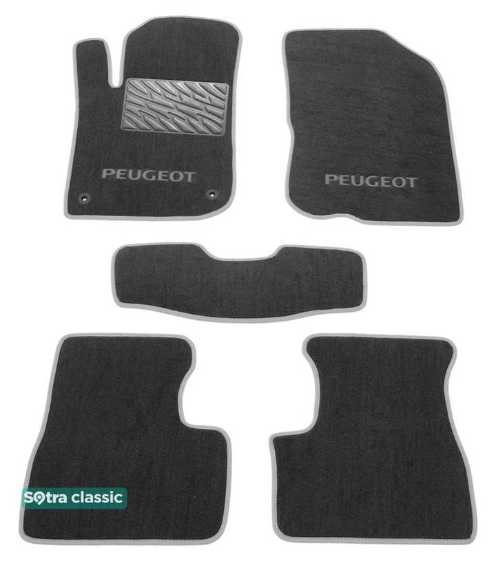 Sotra 07451-GD-GREY Interior mats Sotra two-layer gray for Peugeot 208 (2012-), set 07451GDGREY