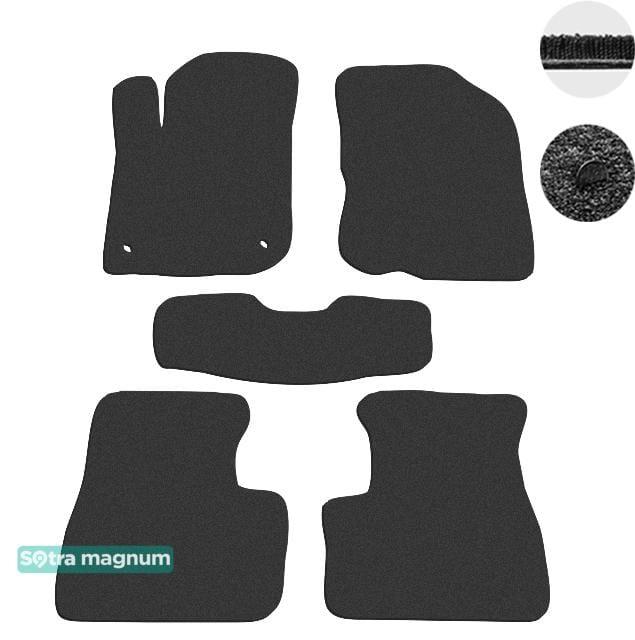 Sotra 07451-MG15-BLACK Interior mats Sotra two-layer black for Peugeot 208 (2012-), set 07451MG15BLACK