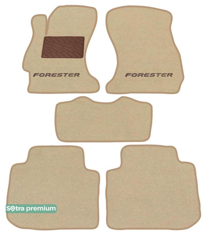 Sotra 07462-CH-BEIGE Interior mats Sotra two-layer beige for Subaru Forester (2013-), set 07462CHBEIGE